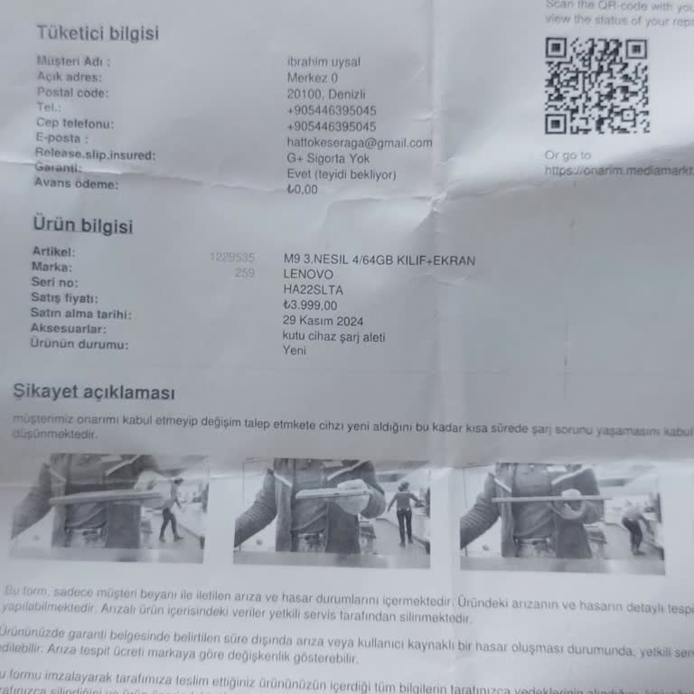 Lenovo Tabletin Batarya Ve Servis Sorunları