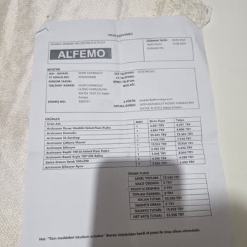 Alfemo Genç Odası Takımı Montaj Sorunu