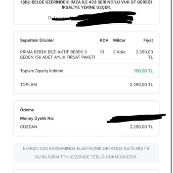 Ürün Görseli İle Uyuşmayan Bebek Bezi Sorunu