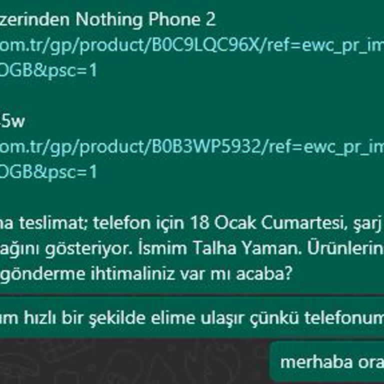 Amazon Siparişimde İletişim Sorunu Ve Tedirginlik