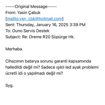 Dreame Süpürge Ve Yetersiz Servis Desteği