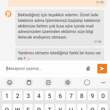 Trendyol GO Sipariş İptali Ve İade Sorunu