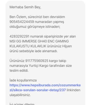 İade Talebinde Hijyen Engeli