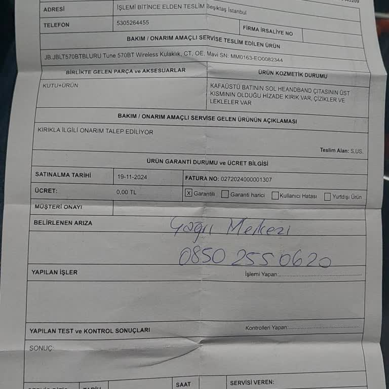 Aztek Teknoloji Servisinde Yetersiz Hizmet Ve Gecikme