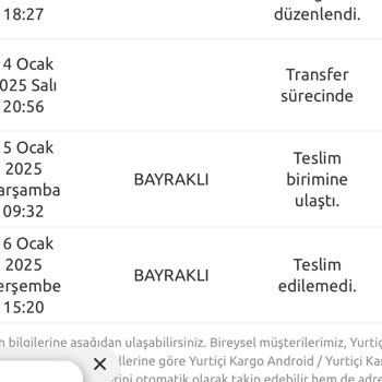 Yurtiçi Kargo Siparişim Nerede?