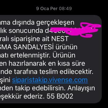 Vivense Sandalye Teslimatında Belirsizlik Ve İletişim Sorunu