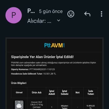 Ödeme İadesi Sorunu Ve Yetersiz Müşteri Hizmeti