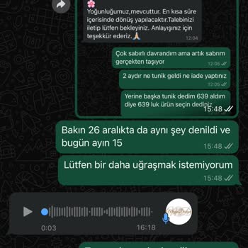 İade Beklerken Kış Bitti, Tunik Ortada Yok