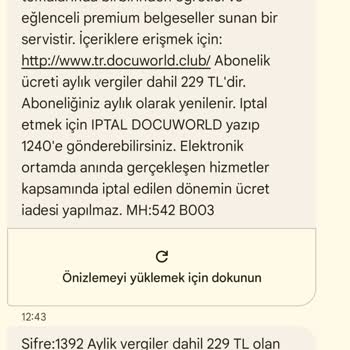 Yanlış Abonelik Ücreti Ve İptal Talebi
