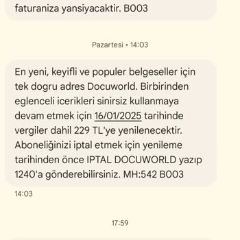 Yanlış Abonelik Ücreti Ve İptal Talebi