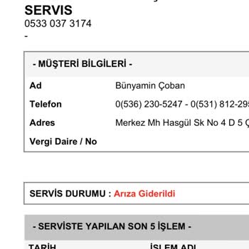 Haksız Kazanç Ve Yüksek Maliyetli Servis Ücreti Şikayeti