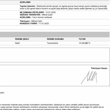 Haksız Kazanç Ve Yüksek Maliyetli Servis Ücreti Şikayeti