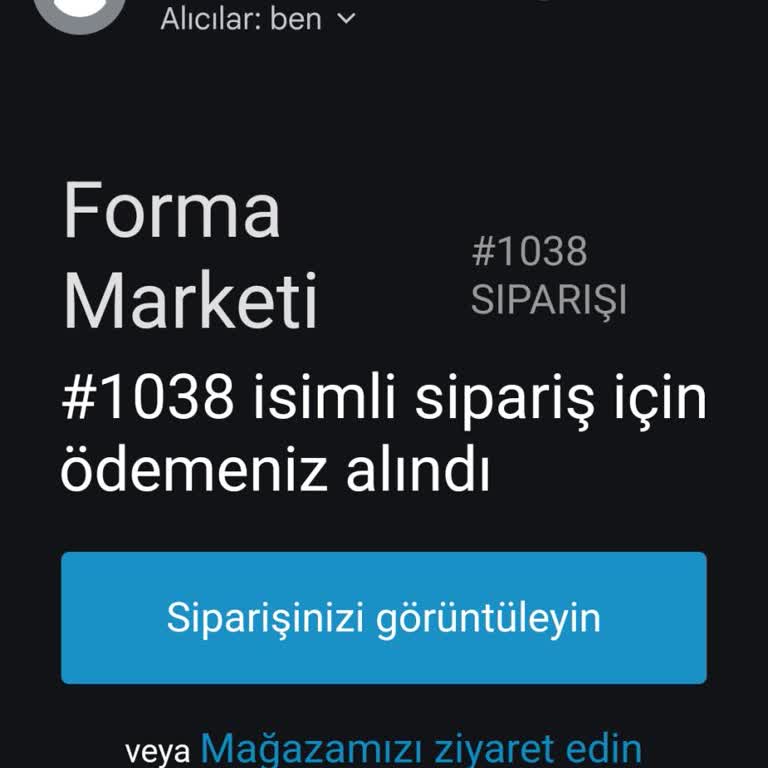 Forma Marketi (formamarket.tr) Ürün Ne Kargoya Verildi Ne De Dönüş Yapıldı