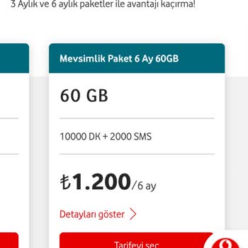 Vodafone Taahhütlü Tarifede Fiyat Şoku