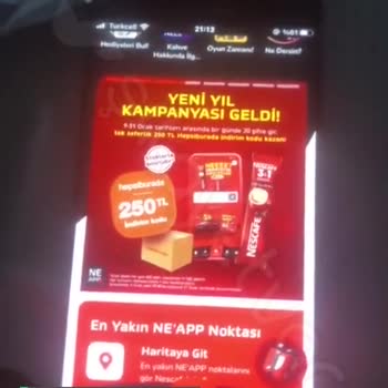 Nescafe Kampanyadan Kazanmış Olduğum Bakiye Yüklenmedi!