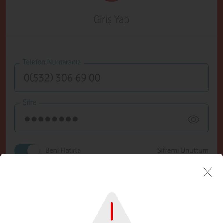 Vodafone Yanımda Uygulamasında Giriş Sorunu Ve Doğrulama Hatası