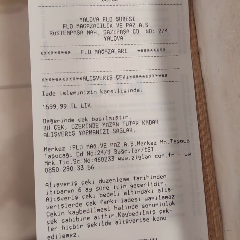 Alışveriş Çeki Mağduriyeti