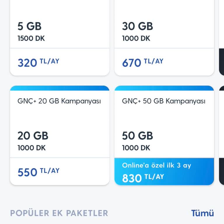 Turkcell'den Uçuk Fiyatlı İnternet Paketleri