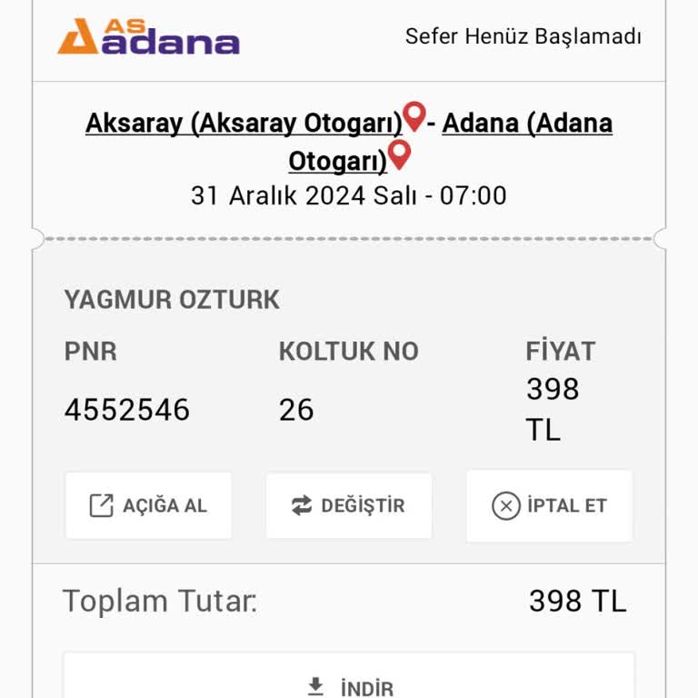 Obilet Ve As Adana Firmasıyla Yaşanan Ulaşım Mağduriyeti