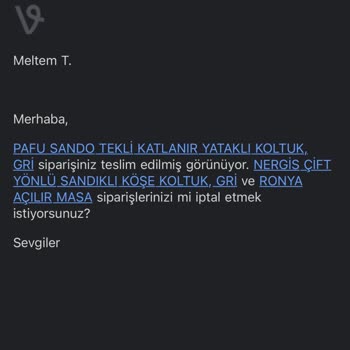 Vivense'den İptal Edilemeyen Sipariş Ve Geciken İade