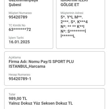 Bilinmeyen İşlem: Hesabımdan İzinsiz Para Çekildi