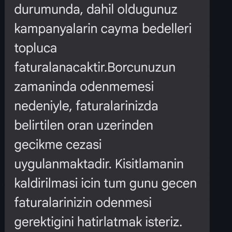 Faturasız Hatta Geçiş Sonrası Fatura Sorunu