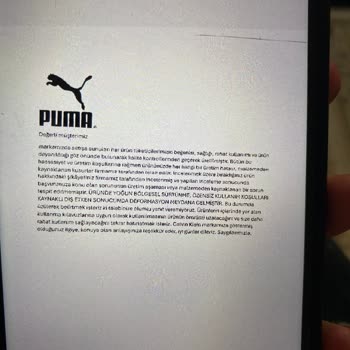 Puma Ayakkabının Ayağı Kanatan Sertliği