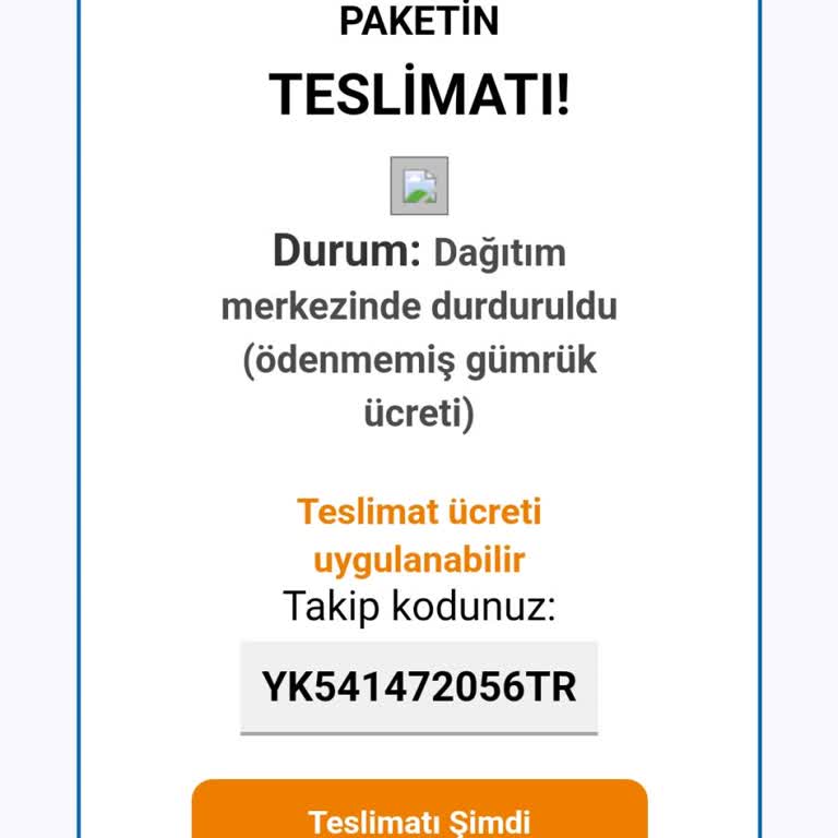 PTT Kargo'dan Gelen Sahte E-posta Mesajlarıyla İlgili Şikayet