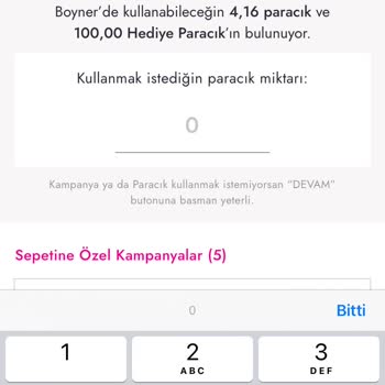Boyner Hopi Paracık Kullanımında Sürekli Hata