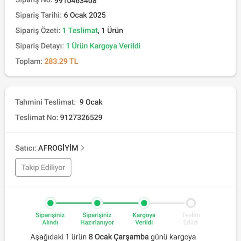 Teslim Edilmeyen Ürün Ve İade Talebi