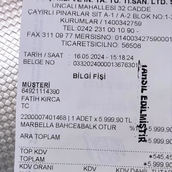 Bahçe Mobilyasında Dayanıklılık Sorunu Ve Yetersiz Müşteri Hizmeti