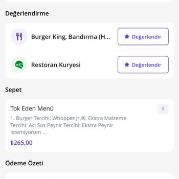Getir Ve Burger King Siparişinde Mağduriyet Ve İade Sorunu