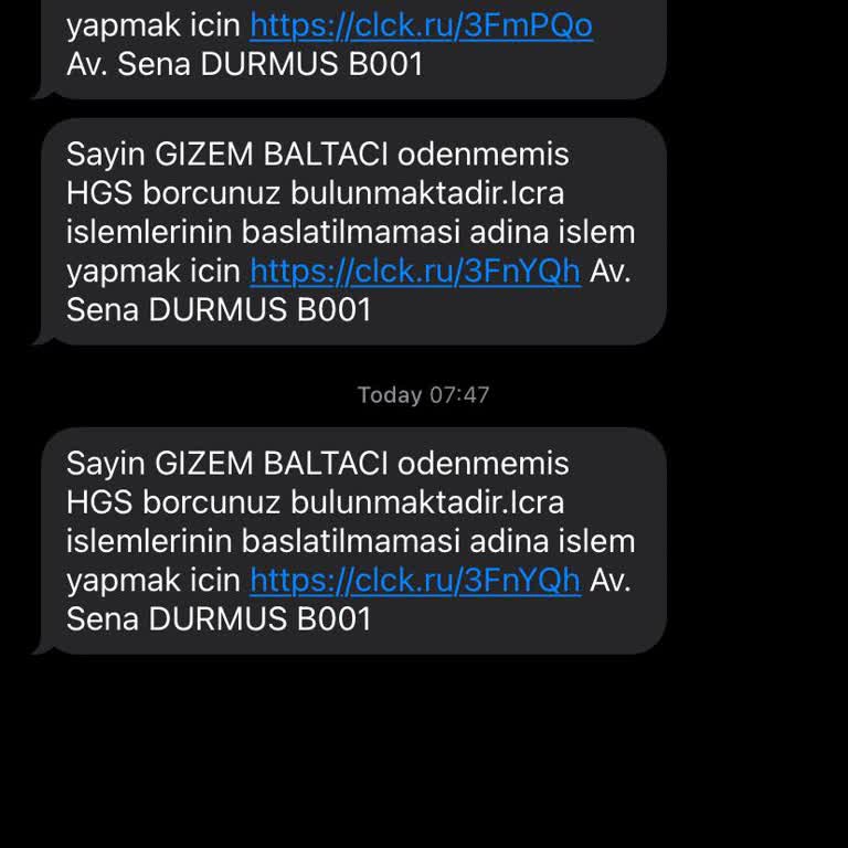 Gece Yarısı Gelen Şüpheli HGS Mesajı