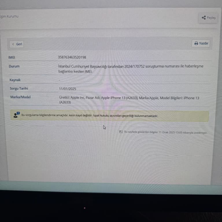 Çalıntı Telefon Mağduriyeti