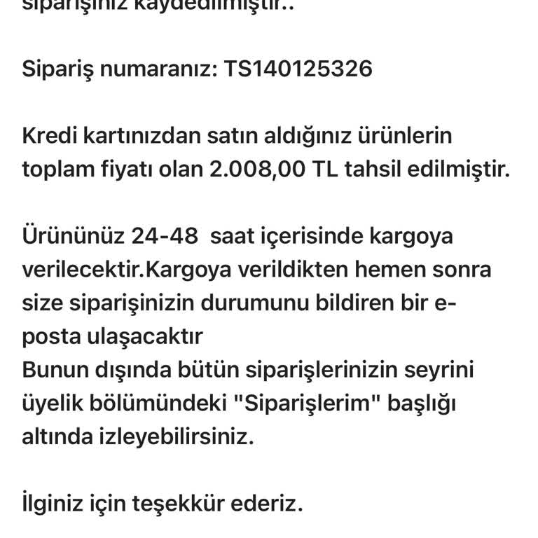 Sipariş Teslim Edilmiyor Ve İletişim Kurulamıyor