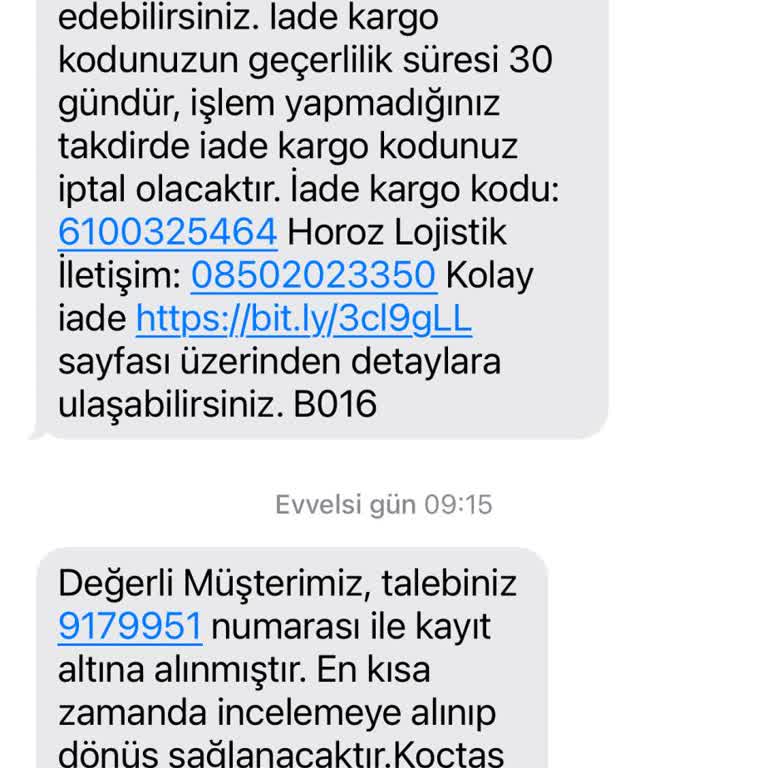 Koçtaş'tan Aldığım Ürünü İade Edemiyorum