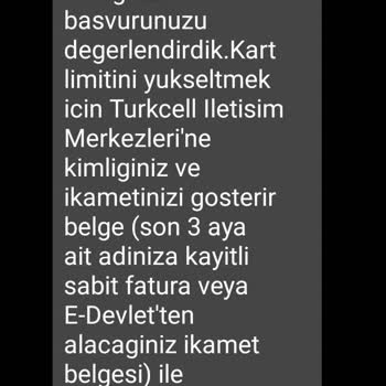 Paycell Kartımda Limit Sorunu