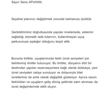 THY'nin Bilet İade Politikası Mağdur Etti