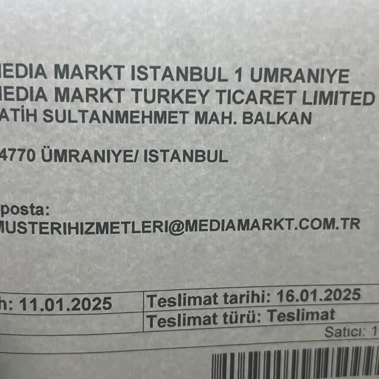 Media Markt'tan Teslim Edilmeyen Samsung TV