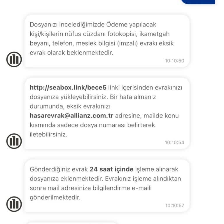 Allianz Sigorta Ödeme Gecikmesi Ve Eksik Evrak Sorunu