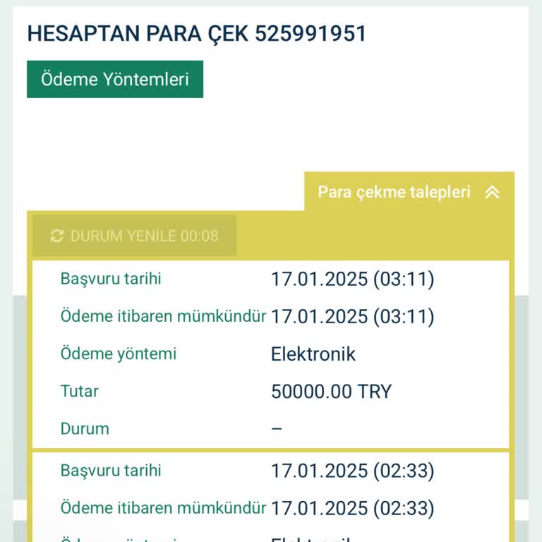 Acil Çekim İptali Ve Mağduriyet