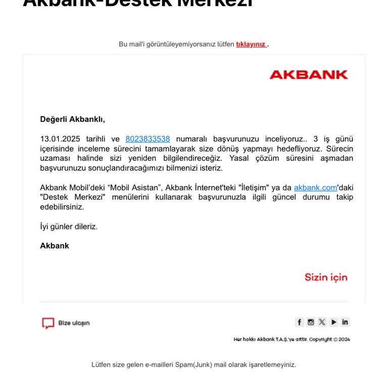 Akbank Ve Aksigorta Arasında Kayıp İşsizlik Sigortası Ücreti