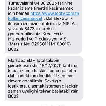 Tod TV Paket İptalinde Sorun