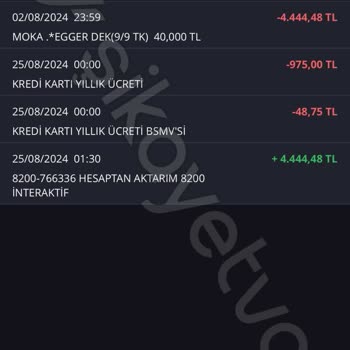 Haksız Kredi Kartı Aidat Ücreti İadesi Talebi