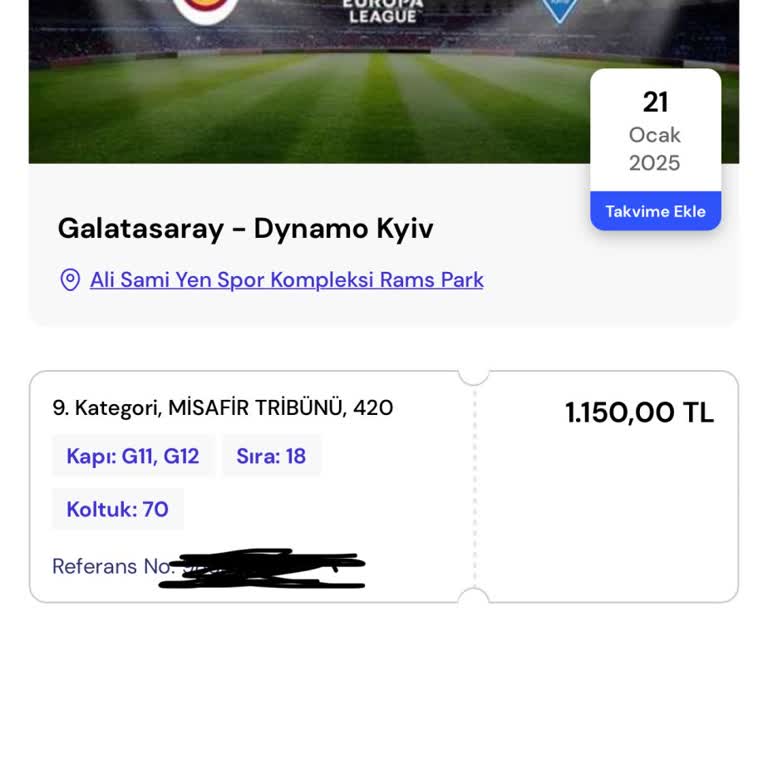 Yanlış Tribün Bileti Sorunu