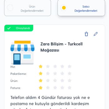 Faturam Gönderilmiyor Ve Puanlama Sistemi Sorunu