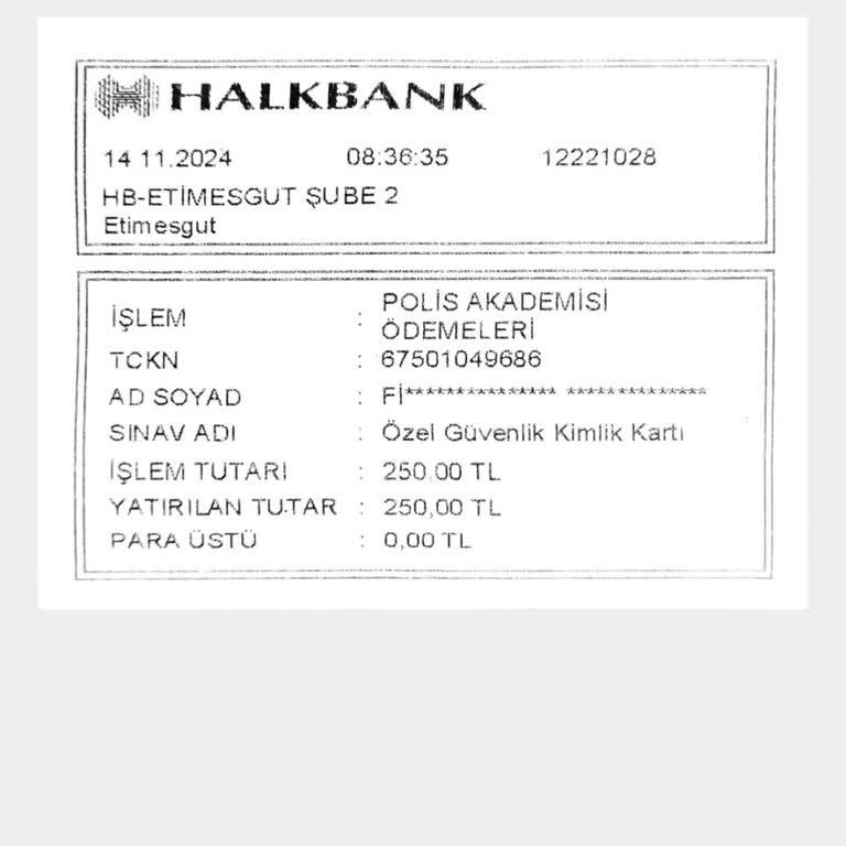 Yanlış Ödeme: Polis Akademisi Ücreti Yerine Kimlik Kartı Ücreti