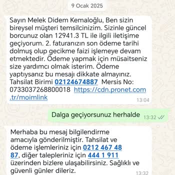 Pronet İle Sözleşme Ve Fatura Sorunları