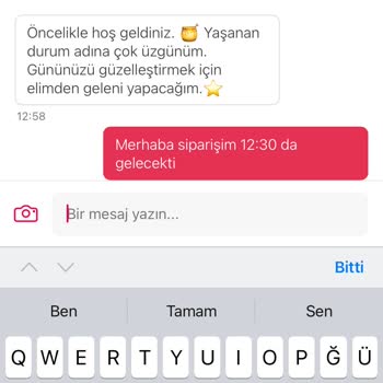 Geç Gelen Sipariş Ve İlgisiz Kurye Sorunu
