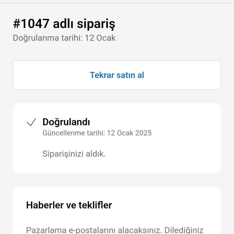 Sipariş Gecikmesi Ve İletişim Sorunu